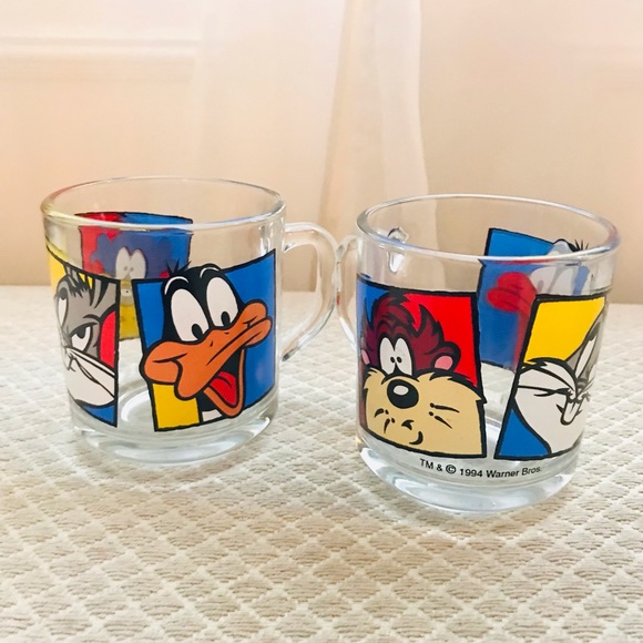 Disney Other - 2x 1994 Bugs Bunny, Road Runner, Daffy Duck Mugs